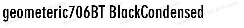 geometeric706BT BlackCondensedB字体转换